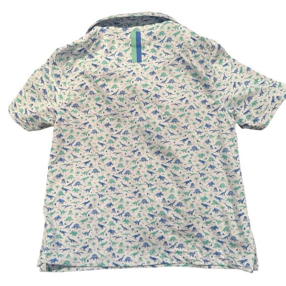 Rhoback Boys Performance Polo Jurassic Dinosaur Print 3T - Picture 2 of 5